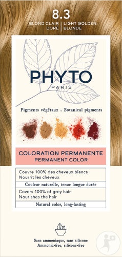 Phyto Phytocolor Vopsea Permanentă 8.3 Blond Deschis Auriu 1 Kit - Img 1