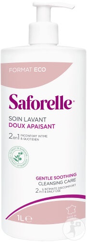Saforelle Gel De Curățare Intimă Calmant Cu Brusture Eco Flacon 1l - Img 1