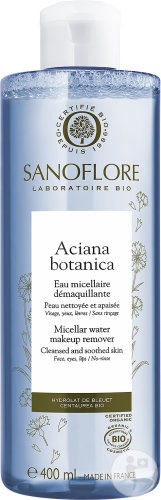 Sanoflore Aciana Botanica Apă Micelară Demachiantă Toate Tipurile De Piele Flacon 400ml - Img 1