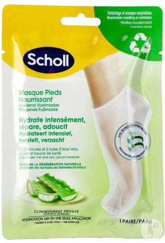 Scholl Cu Aloe Vera Mască De Îngrijire A Picioarelor 1 Pereche - Img 1
