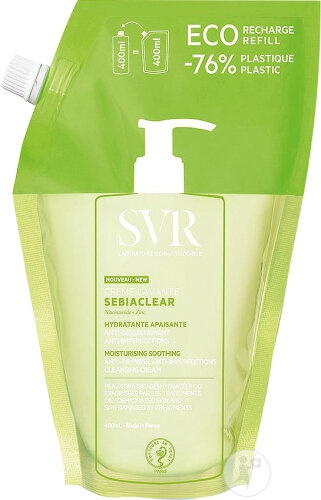 SVR Sebiaclear Cremă Curățare Hidratantă Calmantă Refill 400ml - Img 1
