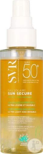 SVR Sun Secure Apă Solară Hidratantă SPF50+ Ultra-Light Invizibil Flacon Cu Pompă 100ml - Img 1