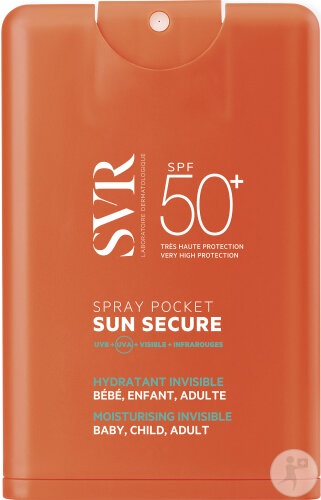 SVR Sun Secure Spray Cu Protecție Solară Sugari-Copii-Adulți SPF50+ 20ml - Img 1