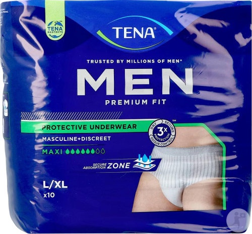 Tena Men Premium Fit Culotte Incontinență Maxi Mărime L/XL 10 Bucăți - Img 1