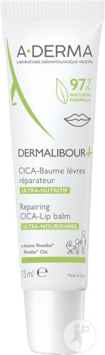 A-Derma Dermalibour+ Cica Balsam Pentru Buze Reparare Ultra-Nutritivă Buze Iritate Și Crăpate 15ml - Img 1