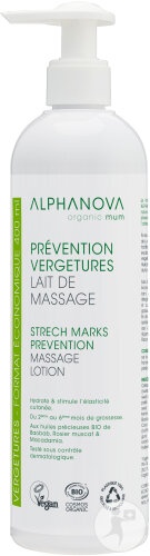 Alphanova Santé Lotiune Masaj Bio Prevenție Vergeturi Intensivă 400ml - Img 1