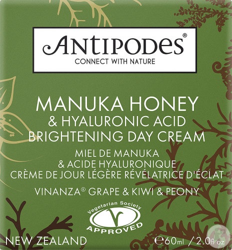 Antipodes Cremă De Zi Lejeră Cu Miere De Manuka Și Acid Hialuronic 60ml - Img 1