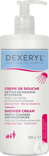 Dexeryl Cremă Duș Pentru Piele Foarte Uscată Atopică Față Corp 500ml - Img 1