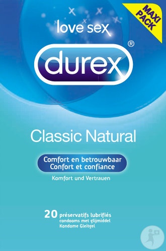Durex Classic Prezervative Lubrifiate Confort Și Încredere 20 Bucăti - Img 1