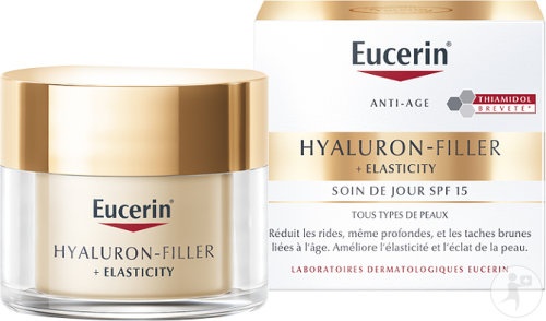 Eucerin Hyaluron-Filler + Elasticity Cremă De Zi SPF15 Anti-Îmbătrânire Toate Tipurile De Piele 50ml - Img 1