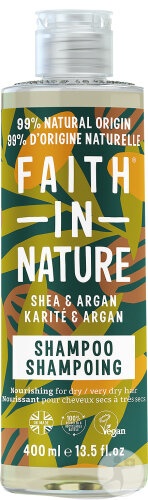 Faith In Nature Șampon Shea Și Argan Păr Uscat Spre Foarte Uscat Flacon 400ml - Img 1