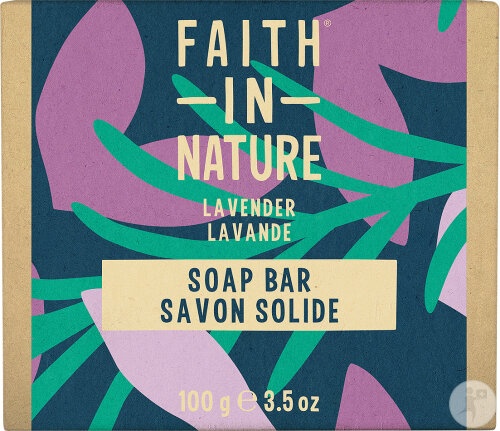 Faith In Nature Săpun Solid Lavandă Noua Formulă 100g - Img 1