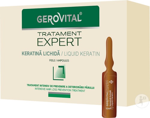 Gerovital Tratament Expert Keratină Lichidă Fiole 10x10ml - Img 1