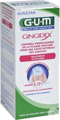 Gum Gingidex Apă De Gură 0.12% Clorhexidină 300ml - Img 1