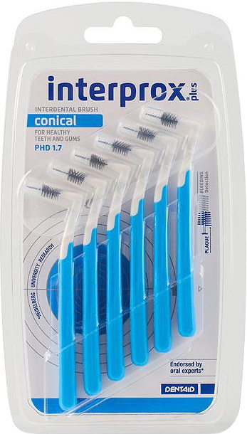 Interprox Plus Conica Periuta Interdentara Albastru 6 Bucăți - Img 1