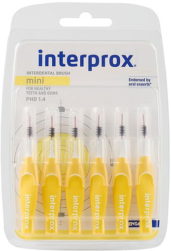 Interprox Premium Mini Periuțe Interdentare Galben 3mm 6 Bucăți - Img 1