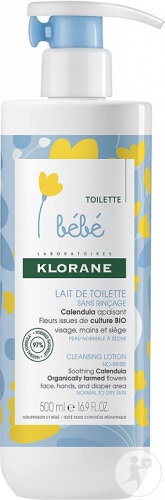 Klorane Bébé Lapte De Toaletă Hidratant Fără Clătire Piele Normală Spre Uscată 500ml - Img 1
