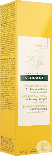 Klorane Cremă Depilatoare Cu Migdale Dulci Pentru Piele Sensibilă 150ml - Img 1