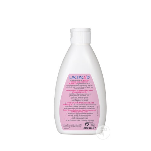 Lactacyd Prebiotic+ Loțiune De Igienă Intimă Pentru Piele Sensibilă Flacon 200ml - Img 1