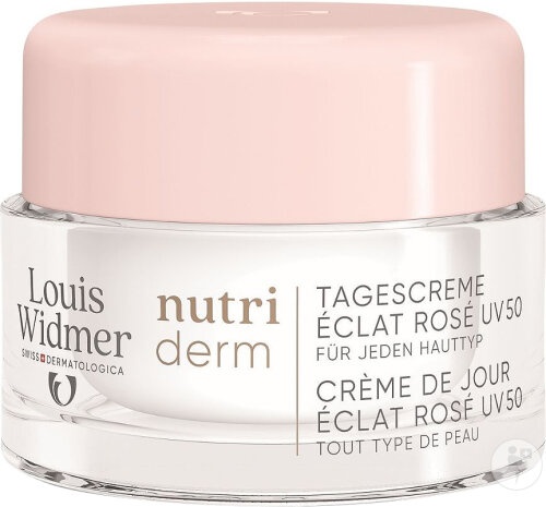 Louis Widmer Nutriderm Cremă De Zi Eclat Rosé SPF50 Fără Parfum 50ml - Img 1