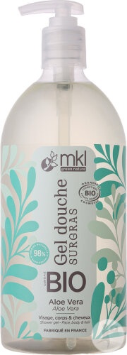 MKL Green Nature Gel De Duș Surgras Cu Aloe Vera Bio Pentru Față/Corp/Păr 1l - Img 1