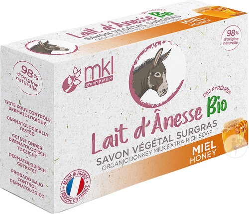 MKL Green Nature Lapte De Măgar Din Săpun Vegetal Cu Miere Organică Din Gers 100g - Img 1