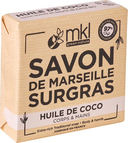 MKL Green Nature Săpun Solid De Marseille Ulei De Cocos Organic 100g - Img 1
