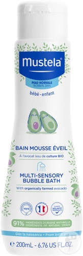 Mustela Bébé-Enfant Bain Spumă Pentru Baie Piele Normală Flacon 200ml - Img 1
