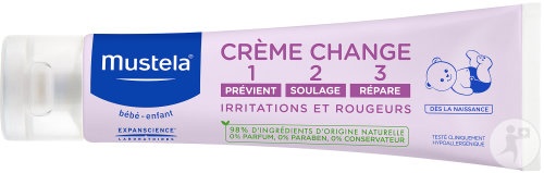 Mustela Bébé-Enfant Cremă Pentru Schimbatul Scutecului 1-2-3 100ml - Img 1