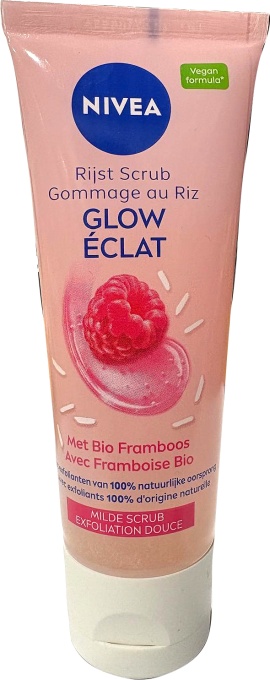 Nivea Glow Exfoliant Cu Orez Și Zmeură Bio Piele Uscată Și Sensibilă 75ml - Img 1