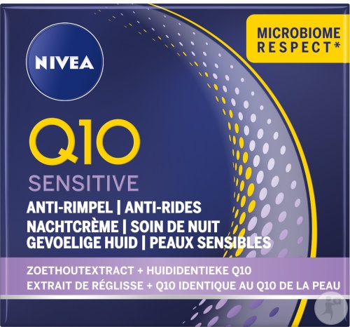 Nivea Q10 Anti-Rid Îngrijire De Noapte Pentru Ten Sensibil 50ml - Img 1