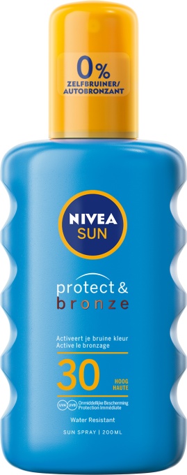 Nivea Sun Protect &amp; Bronze Spray Protector SPF30 Activator De Bronzare 200ml - Img 1