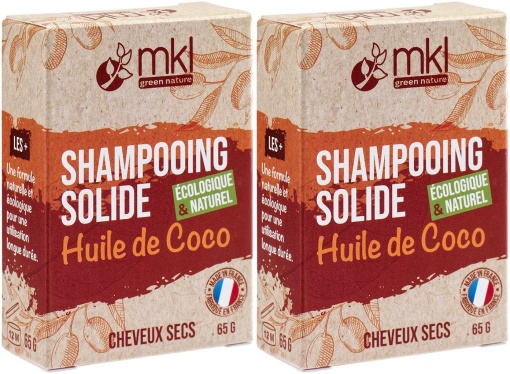 Pachet MKL Green Nature Șampon Solid Cu Ulei De Cocos Păr Uscat 2x65g - Img 1