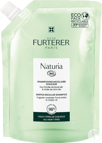 René Furterer Naturia Șampon Micelar Pentru Toate Tipurile De Păr 400ml - Img 1