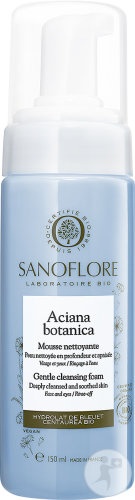 Sanoflore Aciana Botanica Spumă De Apă Pentru Curățare Toate Tipurile De Piele 150ml - Img 1