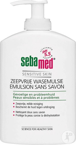 Sebamed Emulsie De Curățare Fără Săpun Pentru Față Și Corp Piele Sensibilă Flacon Pompă 1l - Img 1