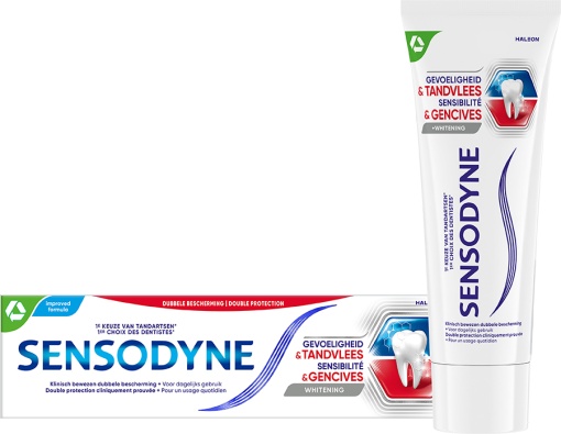 Sensodyne Sensitivity &amp; Gum Pastă De Dinți Cu Efect De Albire Tub 75ml - Img 1