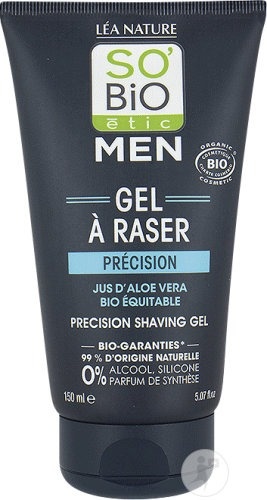 So'Bio Étic Men Precision Gel De Ras Aloe Vera Bio Tub 150ml - Img 1