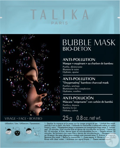Talika Bubble Mask Bio-Detox Mască Oxigenantă Efect Anti-Poluare 1 Bucată - Img 1