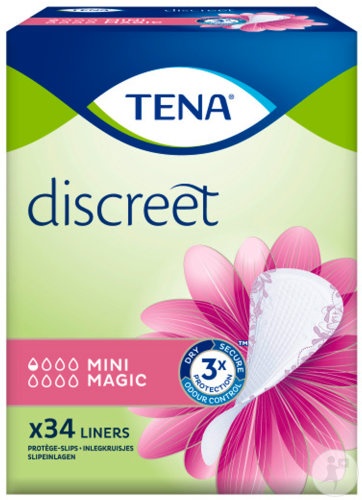 Tena Discreet Mini Magic Absorbante Zilnice Pentru Scurgeri Urinare Ocazionale 34 Bucăți - Img 1
