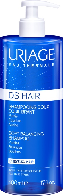 Uriage DS Șampon Blând Echilibrant Toate Tipurile De Păr Flacon Dozator 500ml - Img 1
