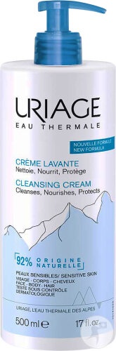 Uriage Eau Thermale Cremă De Curățare Ten-Corp-Păr Piele Sensibilă 500ml - Img 1