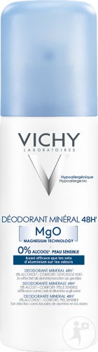 Vichy Deodorant Mineral 48h Piele Sensibilă Spray Aerosol 125ml - Img 1
