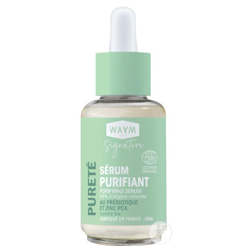 Waam Pureté Ser Purifiant Cu Prebiotic Și Zinc PCA Bio Flacon Cu Pipetă 30ml - Img 1
