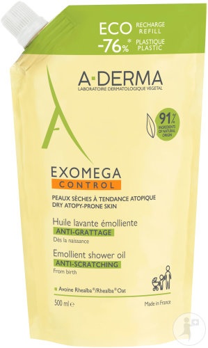 A-Derma Exomega Control Ulei De Curățare Emolient Anti-Mâncărime Eczemă Atopică 500ml - Img 1