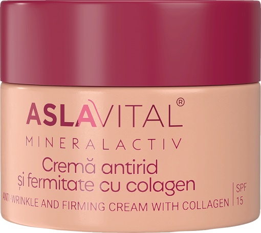 Aslavital Cremă Antirid Fermitate Cu Colagen SPF15 50ml - Img 1