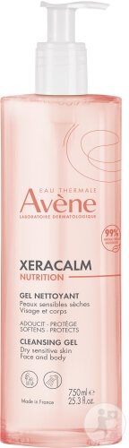 Avène Xeracalm Nutrition Gel De Curățare Față Și Corp Piele Sensibilă Uscată 750ml - Img 1