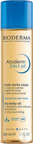 Bioderma Atoderm 2în1 Ulei Uscat Corp Piele Sensibilă Normală Flacon 150ml - Img 1