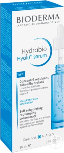 Bioderma Hydrabio Hyalu+ Ser Concentrat Repulpant Auto-Hidratant Piele Deshidratată 30ml - Img 1