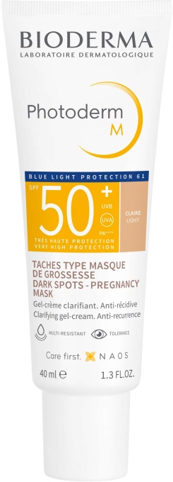 Bioderma Photoderm M Cremă De Pete Pigmentare Tip Mască Pentru Sarcină SPF50+ Nuanțată 40ml - Img 1